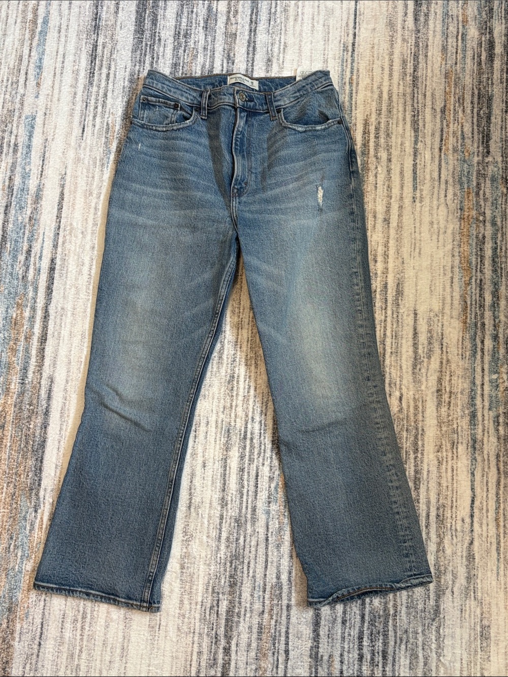 Abercrombie & Fitch Women's Medium Blue Wide-Leg Jeans